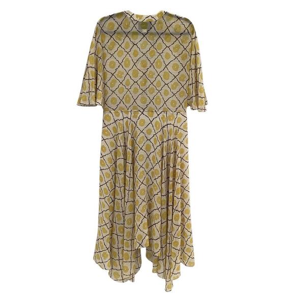 Alexis Sania Handkerchief Dress In Yellow And White Flowy Size Small - Picture 11 of 13